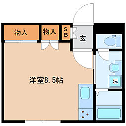 ピア大町 ワンルームの間取図画像