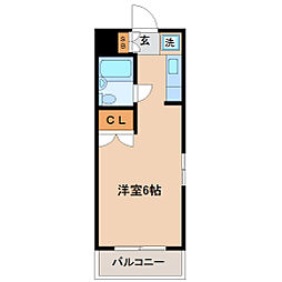 メゾン・ド・トラジェ ワンルームの間取図画像