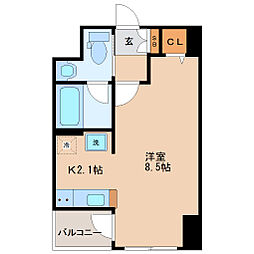 KDXレジデンス仙台駅東 ワンルームの間取図画像