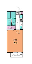 JR仙山線 東照宮駅 徒歩15分の賃貸アパート 1階1Kの間取り