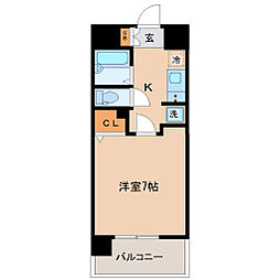 フラットリア仙台駅東 1Kの間取図画像