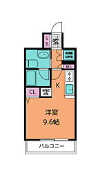 JR仙石線 苦竹駅 徒歩5分の賃貸マンション 10階ワンルームの間取り