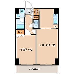 レジデンス仙台駅東 1LDKの間取図画像