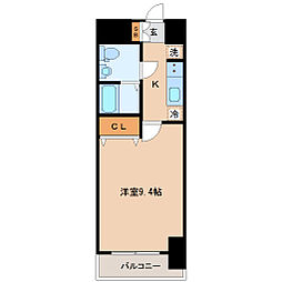ノーブルプレイス北四番丁 1Kの間取図画像