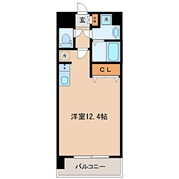 アーバンフラッツ小田原 ワンルームの間取図画像
