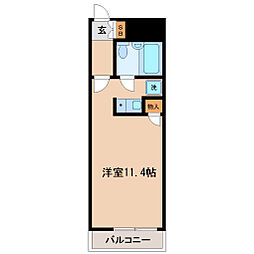 エスパシオ大町 ワンルームの間取図画像