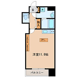HF西公園レジデンス ワンルームの間取図画像