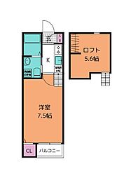 ミニステラ 1Kの間取図画像