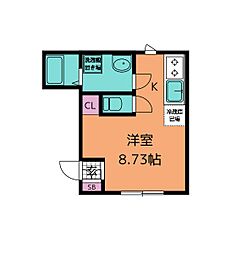 エクシリア志波町 ワンルームの間取図画像