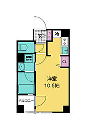 プラウドフラット河原町 ワンルームの間取図画像