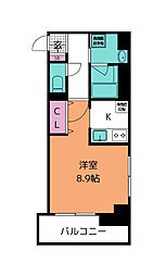 ラポール日泉 1Kの間取図画像
