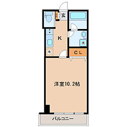 KDX定禅寺通レジデンス 1Kの間取図画像