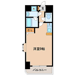 ラポール勾当台 ワンルームの間取図画像