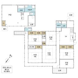 石岡市根当戸建 6DKの間取り