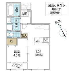 間取図画像 1LDK