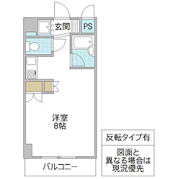エレガンス佐貫 ワンルームの間取図画像