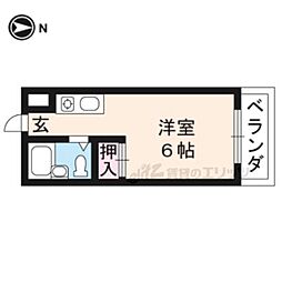 フジキビル 2階ワンルームの間取り