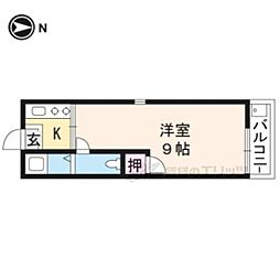 叡山電鉄叡山本線 茶山・京都芸術大学駅 徒歩9分の賃貸マンション 1階1Kの間取り