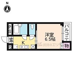 岩倉駅北2 2階1Kの間取り