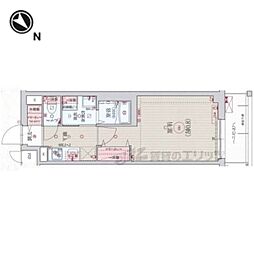 べラジオ雅び京都洛北ガーデン 3階1Kの間取り