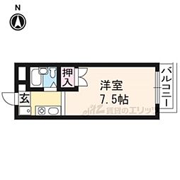 メゾンヒエイ ワンルームの間取図画像