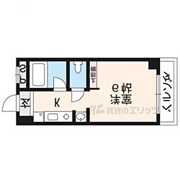 ウエストヴィレッジ3 1Kの間取図画像