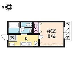 ハイムアルテア 1Kの間取図画像