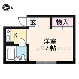 ハイツ山下 1Kの間取図画像