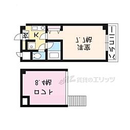 ロフティー松ケ崎 1Kの間取図画像