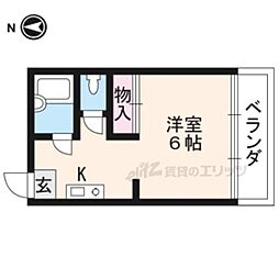 メゾンホリーホック ワンルームの間取図画像