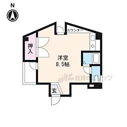 シェモア2福助ビル 1Kの間取図画像