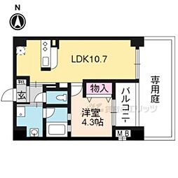 カスタリア壬生 1LDKの間取図画像