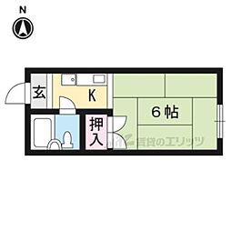 KSレジデンス京都洛北 1Kの間取図画像