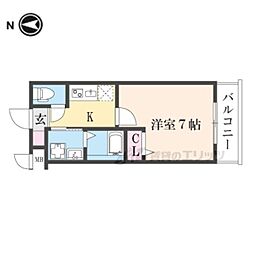 コーポラストミタ 1Kの間取図画像