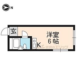 ファーストコート紫野 ワンルームの間取図画像