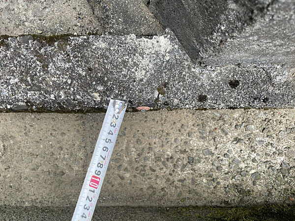 境界標から境界標まで(5.73ｍ)