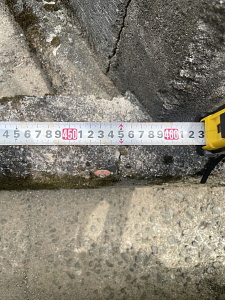 前面道路斜め計測(4.53ｍ)