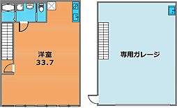 GARAIL 神戸東灘 ワンルームの間取図画像