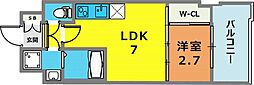 セレニテ神戸西エクラ 1DKの間取図画像