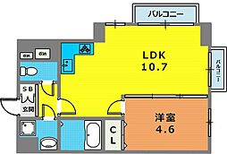ルミナ 1LDKの間取図画像