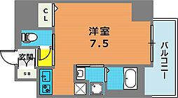 MJC神戸ブレイヴ ワンルームの間取図画像