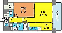 サニープレイス西芦屋2号館 1LDKの間取図画像