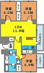 中山手セントポリア 3階