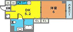 エスペランサ御影2 1DKの間取図画像