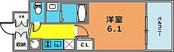 エステムコート三宮EAST4ザ・フロント 1Kの間取図画像