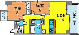 サムティグランツ神戸 2LDKの間取図画像