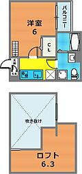 LoftOG 1Kの間取図画像