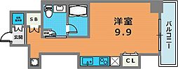 レジディア神戸磯上 ワンルームの間取図画像