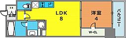 ブエナビスタ神戸駅前 1LDKの間取図画像