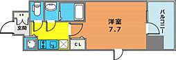 アドバンス三宮グルーブ 1Kの間取図画像